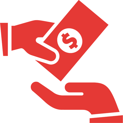 icon of money changing hands