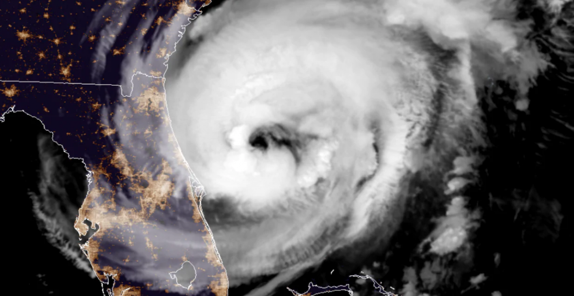 satellite view of hurricane