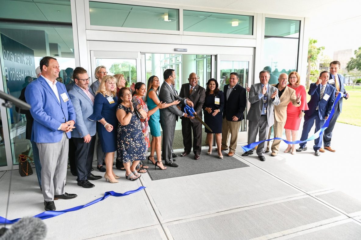 a ribbon cutting ceremony