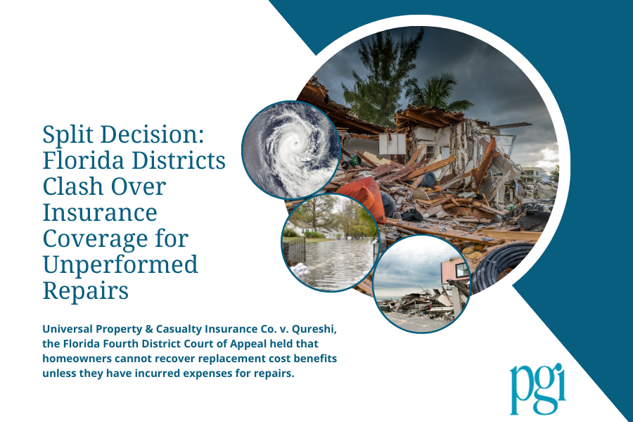 Featured image for “Split Decision: Florida Districts Clash Over Insurance Coverage for Unperformed Repairs”