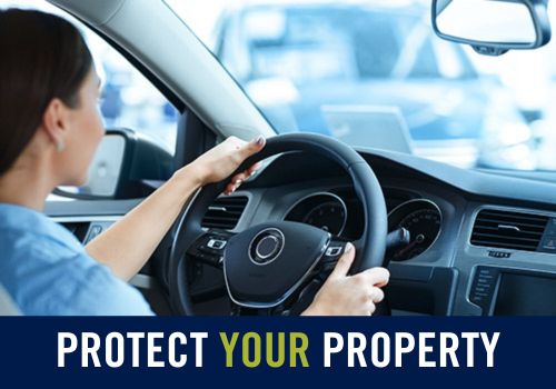 a person driving a car